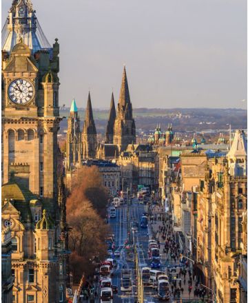 Flybillet til Edinburgh tur/retur