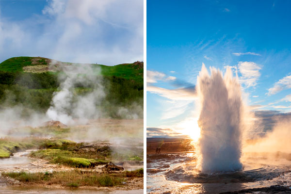 Strokkur-gejseren, Island Strokkur-gejseren, Island