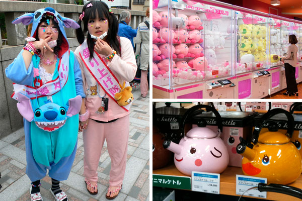 Tredelt billede med billeder af Kawaii-kulturen - Foto: Su Yin Khoo, Cory Doctorow & Basile Morin Tredelt billede med billeder af Kawaii-kulturen - Foto: Su Yin Khoo, Cory Doctorow & Basile Morin