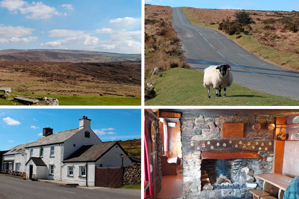 Billede med 4 små motiver fra Dartmoor National Park, Devon, England Billede med 4 små motiver fra Dartmoor National Park, Devon, England