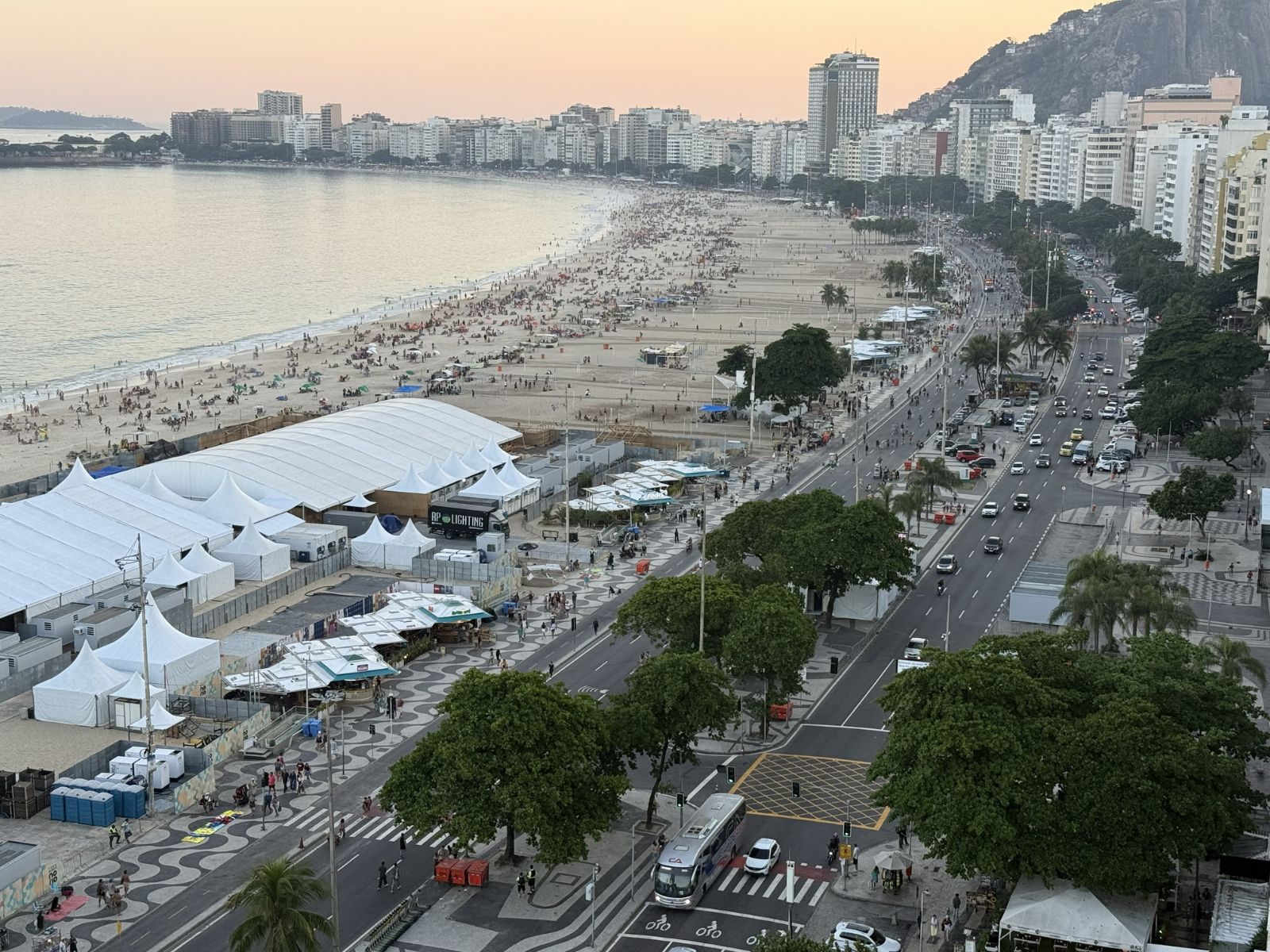 Udsigt over Copacanaba, Brasilien