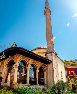 Ethem Bey-moskéen, Tirana, Albanien Ethem Bey-moskéen, Tirana, Albanien