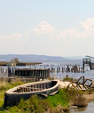 Karavasta-lagunen, Albanien Karavasta-lagunen, Albanien
