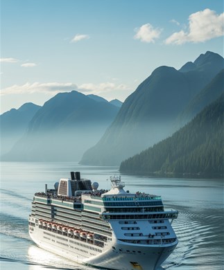 Krydstogtskib i Inside Passage, Canada Krydstogtskib i Inside Passage, Canada