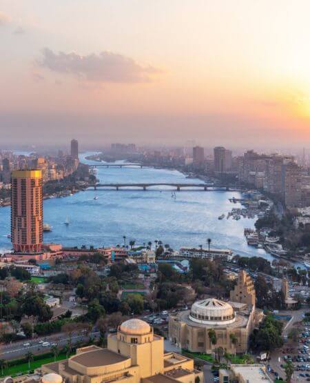 Flot udsigt over Kairo og Nilen, Egypten