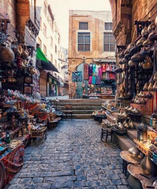 Khan el-Khalili basaren i Kairo, Egypten