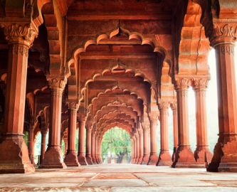 Paladset Agra Fort i New Delhi i Indien, der også kaldet Det Røde Fort