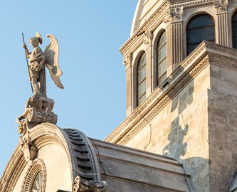 St. Michaels statue i Sibenik i Kroatien