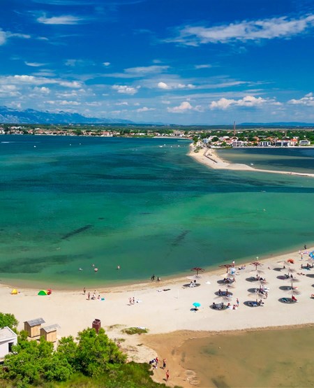 Strandbillede fra Zadar i Kroatien