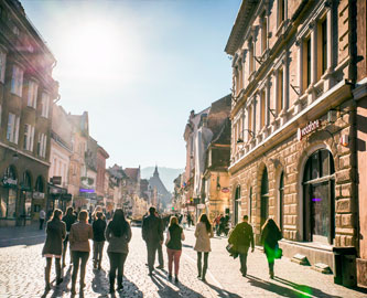 Gadeliv i Brasovs gamle bydel Gadeliv i Brasovs gamle bydel