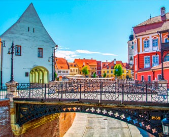 Bro i Sibiu, Rumænien Bro i Sibiu, Rumænien