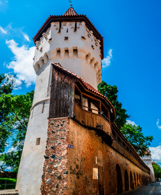 Bymur i middelalderbyen Sibiu, Rumænien Bymur i middelalderbyen Sibiu, Rumænien