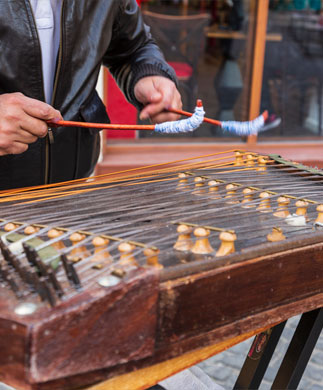 Gademusikant i Bukarest, Rumænien Gademusikant i Bukarest, Rumænien