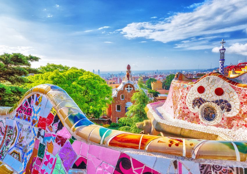 udsigt over Barcelona fra Park Güell