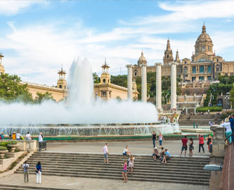 Palau Nacional, Montjuïc, Barcelona, Spanien