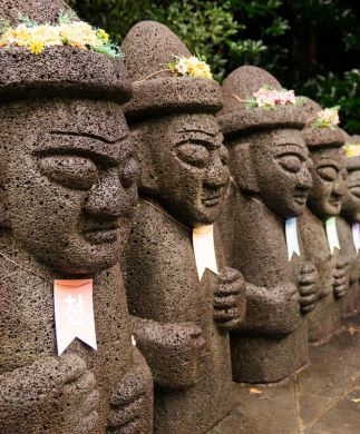 Statuer på Jeju Island i Sydkorea