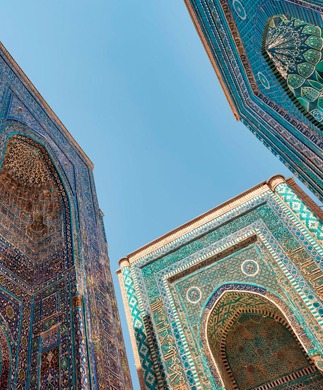 Shah i Zinda-mausulæet, Samarkand, Usbekistan Shah i Zinda-mausulæet, Samarkand, Usbekistan