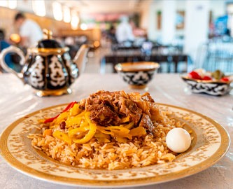 Usbekisk pilaf, nationalret Usbekistan Usbekisk pilaf, nationalret Usbekistan