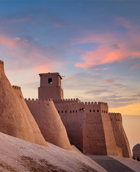 Bymur fra oldtiden, Khiva, Usbekistan Bymur fra oldtiden, Khiva, Usbekistan