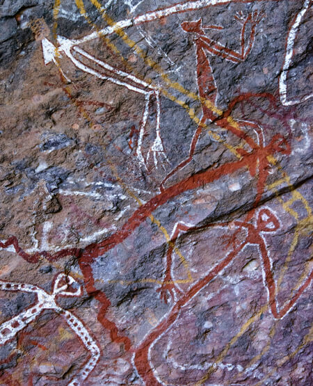 Aboriginer i Alice Springs i Australien