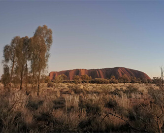 Udsigt over Ayers Rock Uluru i Australien
