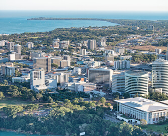 Luftfoto af Darwin by i Australien
