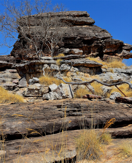 Ubirr Rock set nede fra i Darwin, Australien