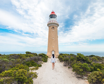 Cape du Couedic Fyrtårn på Kangaroo Island i Australien