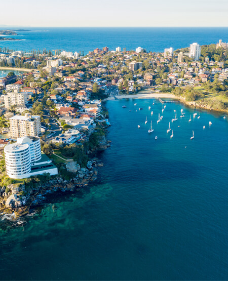 Manly Sydney udsigt over by og kyst