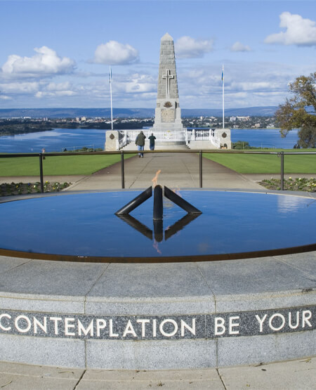 udsigt til State War Memorial i Kings Park i Perth i Australien