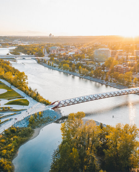 Calgary ved solnedgang
