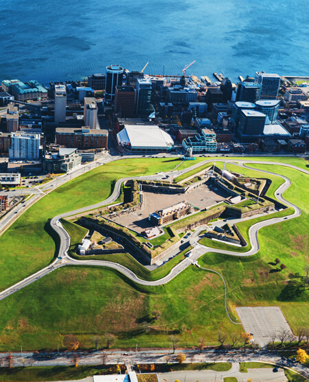 Udsigt til fæstningen Citadellet i Halifax i Canada