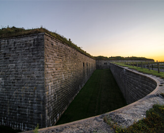 Udsigt til fæstning i Halifax i Canada