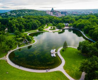 Castor Lake set fra drone ved Mont Royal