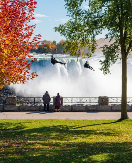 Ziplining ved Niagara Falls