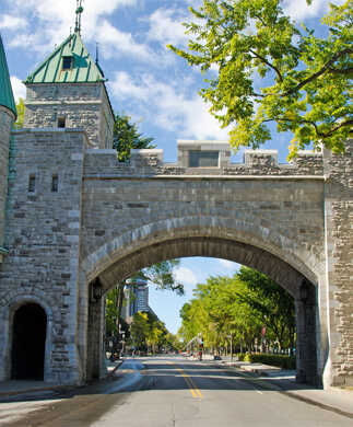 Gammel bymur i Quebec