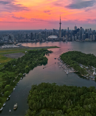 Udsigt til Toronto fra Toronto Islands