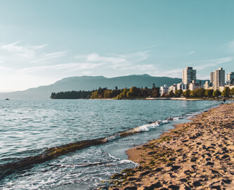 Udsigt over kyst og Strand i Vancouver