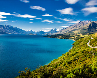 Lake Wakatipu ved Queenstown, New Zealand Lake Wakatipu ved Queenstown, New Zealand