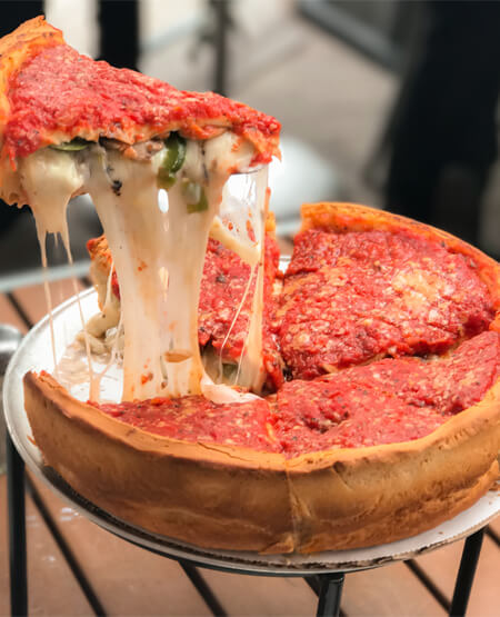 Deep-dish Pizza i Chicago