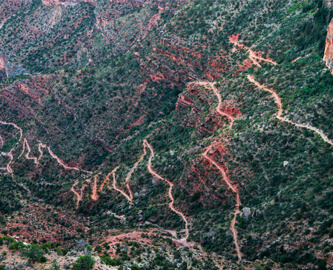 Grand Canyon udsigt oppe fra en helikopter