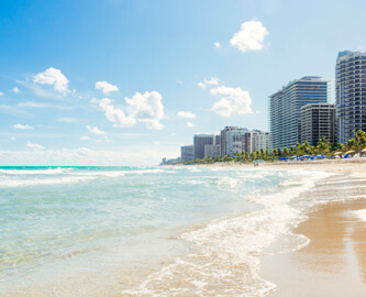 Strand med hoteller i Miami