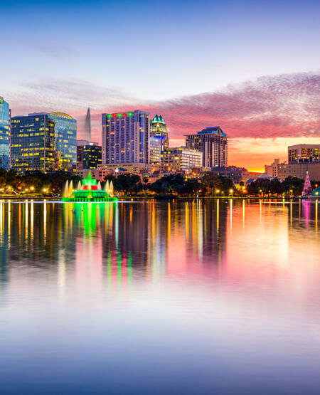 Aftenbillede af Orlando by