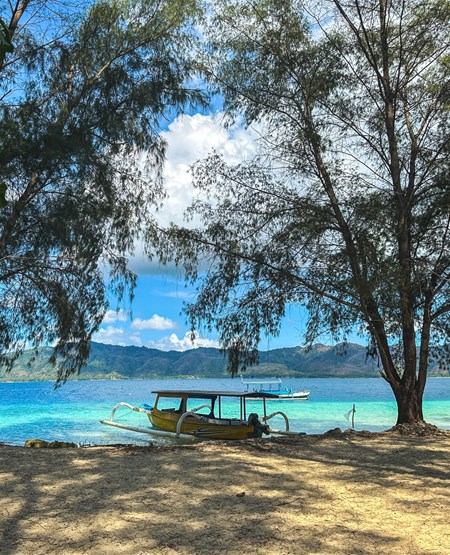 Strand på Gili-øerne, Bali