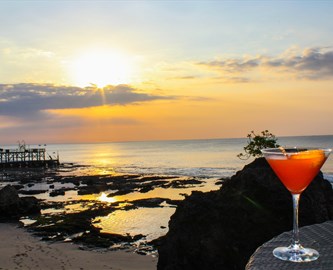Jimbaran i solnedgang, Bali