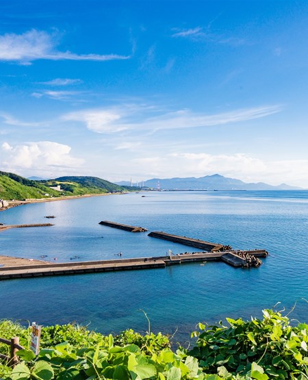 Udsigt over NIigatas kyst i Japan