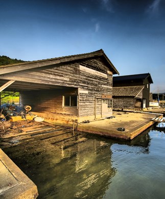 Hyggeligt fiskerhus ved Lake Kamo og Sado Island, Japan