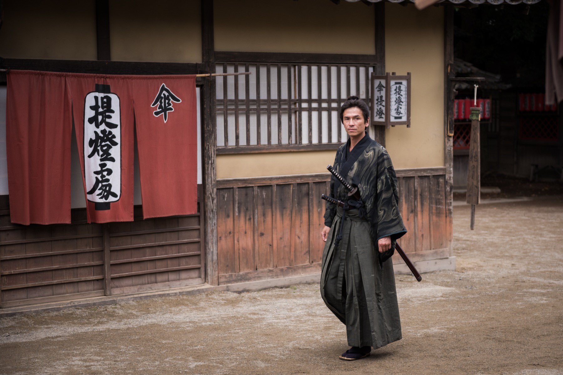 Samurai i traditionel japans by, Osaka.