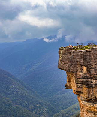 Udsigt over klipper i Blue Mountains National Park i Australien