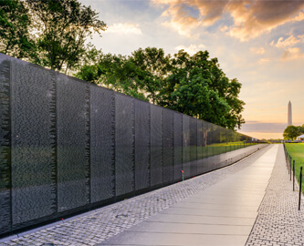 Billede af Vietnam War Memorial i Washington D.C.